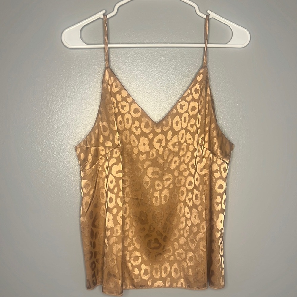 NWOT Metallic Leopard Print Tank